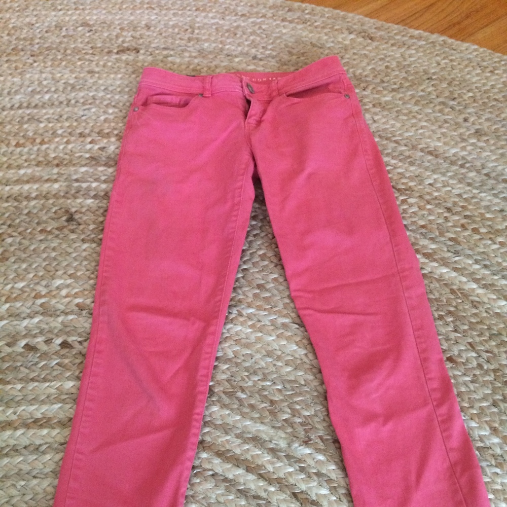 Lauren Conrad cropped jeans, coral size 2